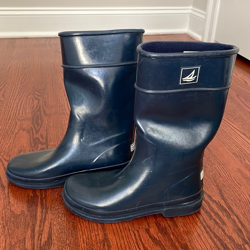 Kids rain boots by Sperry-Top Sider Size 2 Navy Blue